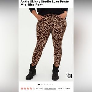 Torrid Pixie Skinny Studio Luxe Ponte High-Rise Pant, size 1, new with tags